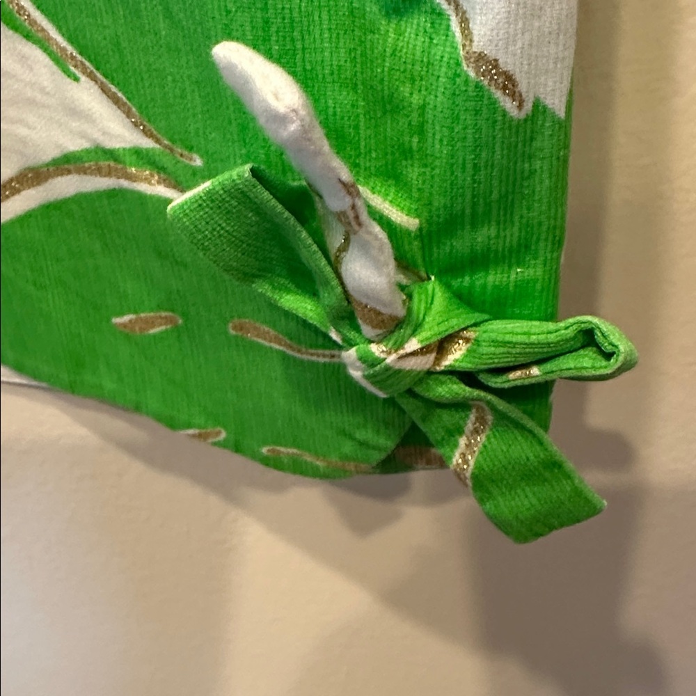 Lilly Pulitzer White and Green Leaf Print Dress - Picture 4 of 5